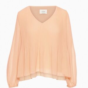 Wilfred Aritzia Daydreamer Long Sleeve Blouse NWT Coral Blush